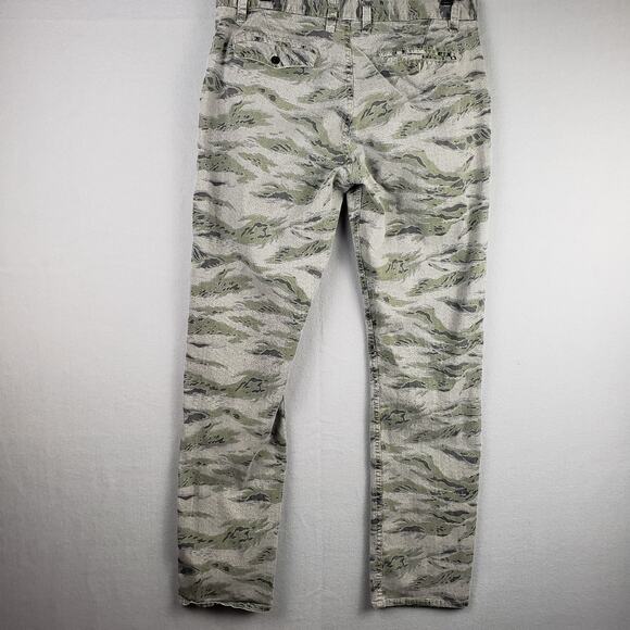 Hurley Men's Size 34 Urban Camoflauge Slim Jeans Green Camo Urban Grunge Alt - Picture 8 of 11